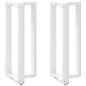 Preview: ARDEBO.de - Bartischbeine T-Form 2 Stk. Weiß 50x35x(101-102) cm Stahl