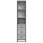 Preview: Badschrank Grau Sonoma 35x37,5x166 cm Holzwerkstoff