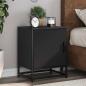 Preview: ARDEBO.de - Nachttische 2 Stk. Schwarz 40x31x50 cm Holzwerkstoff und Metall