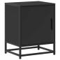 Preview: Nachttische 2 Stk. Schwarz 40x31x50 cm Holzwerkstoff und Metall