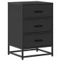 Preview: Nachttisch Schwarz 40x34,5x60 cm Holzwerkstoff und Metall
