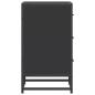 Preview: Nachttisch Schwarz 40x34,5x60 cm Holzwerkstoff und Metall