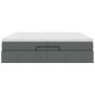 Preview: Ottoman-Bett mit Matratzen Dunkelgrau 200x200 cm Stoff