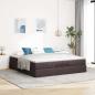Preview: Ottoman-Bett mit Matratzen Dunkelbraun 200x200 cm Stoff