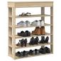 Preview: ARDEBO.de - Schuhregal Sonoma-Eiche 80x30x98 cm Holzwerkstoff