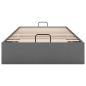 Preview: Ottoman-Bett ohne Matratze Dunkelgrau 90x190 cm Stoff
