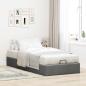 Preview: Ottoman-Bett ohne Matratze Dunkelgrau 80x200 cm Stoff