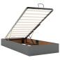 Preview: Ottoman-Bett ohne Matratze Dunkelgrau 80x200 cm Stoff