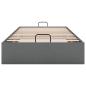 Preview: Ottoman-Bett ohne Matratze Dunkelgrau 100x200 cm Stoff