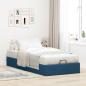 Preview: Ottoman-Bett ohne Matratze Blau 100x200 cm Stoff