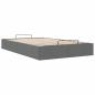 Preview: Ottoman-Bett ohne Matratze Dunkelgrau 120x190 cm Stoff