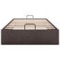 Preview: Ottoman-Bett ohne Matratze Dunkelbraun 100x200 cm Stoff