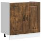 Preview: Spülenunterschrank Kalmar Räuchereiche 80x46x81,5 cm
