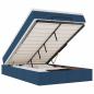 Preview: Ottoman-Bett mit Matratze Blau 120x190 cm Stoff