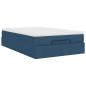 Preview: Ottoman-Bett mit Matratze Blau 120x190 cm Stoff