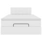 Preview: Ottoman-Bett mit Matratze Reinweiß 120x200 cm Kunstleder
