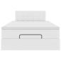 Preview: Ottoman-Bett mit Matratze Reinweiß 120x190 cm Kunstleder
