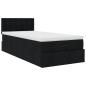 Preview: Ottoman-Bett mit Matratze Schwarz 80x200 cm Stoff