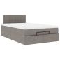 Preview: Ottoman-Bett mit Matratze Taupe 120x200 cm Stoff