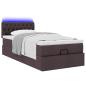 Preview: Ottoman-Bett mit Matratze Dunkelbraun 80x200 cm Stoff