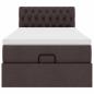 Preview: Ottoman-Bett mit Matratze Dunkelbraun 80x200 cm Stoff