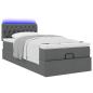 Preview: Ottoman-Bett mit Matratze Dunkelgrau 100x200 cm Stoff
