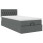 Preview: Ottoman-Bett mit Matratze Dunkelgrau 100x200 cm Stoff