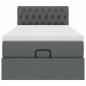Preview: Ottoman-Bett mit Matratze Dunkelgrau 100x200 cm Stoff