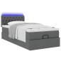 Preview: Ottoman-Bett mit Matratze Dunkelgrau 90x190 cm Stoff