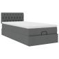 Preview: Ottoman-Bett mit Matratze Dunkelgrau 90x190 cm Stoff