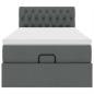 Preview: Ottoman-Bett mit Matratze Dunkelgrau 90x190 cm Stoff
