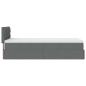 Preview: Ottoman-Bett mit Matratze Dunkelgrau 90x190 cm Stoff