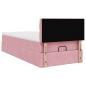Preview: Ottoman-Bett mit Matratze Rosa 100x200 cm Samt