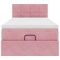 Preview: Ottoman-Bett mit Matratze Rosa 90x190 cm Samt