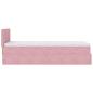 Preview: Ottoman-Bett mit Matratze Rosa 100x200 cm Samt