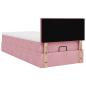 Preview: Ottoman-Bett mit Matratze Rosa 100x200 cm Samt