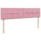 Preview: Ottoman-Bett mit Matratzen Rosa 160x200 cm Samt