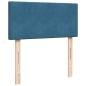 Preview: Ottoman-Bett mit Matratzen Dunkelblau 200x200 cm Samt