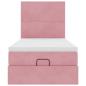 Preview: Ottoman-Bett mit Matratzen Rosa 100x200 cm Samt