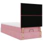 Preview: Ottoman-Bett mit Matratzen Rosa 100x200 cm Samt