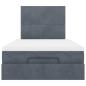 Preview: Ottoman-Bett mit Matratzen Dunkelgrau 120x200 cm Samt