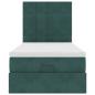 Preview: Ottoman-Bett mit Matratzen Dunkelgrün 100x200 cm Samt