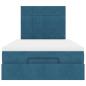 Preview: Ottoman-Bett mit Matratzen Dunkelblau 120x190 cm Samt