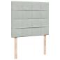 Preview: Ottoman-Bett mit Matratzen Hellgrau 120x200 cm Samt