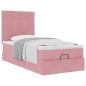 Preview: Ottoman-Bett mit Matratzen Rosa 100x200 cm Samt