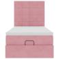Preview: Ottoman-Bett mit Matratzen Rosa 100x200 cm Samt