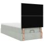 Preview: Ottoman-Bett mit Matratzen Hellgrau 90x190 cm Samt