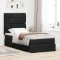 Preview: Ottoman-Bett mit Matratzen Schwarz 80x200 cm Samt