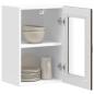 Preview: Küchen-Hängeschrank mit Glastür Kalmar Braun Eichen-Optik