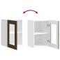Preview: Küchen-Hängeschrank mit Glastür Kalmar Braun Eichen-Optik